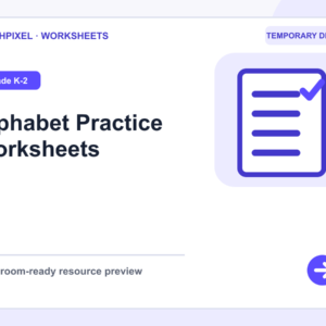 Alphabet Practice Worksheets teaching resource preview