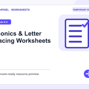 Phonics & Letter Tracing Worksheets teaching resource preview