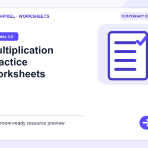 Multiplication Practice Worksheets teaching resource preview
