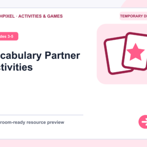 Vocabulary Partner Activities teaching resource preview